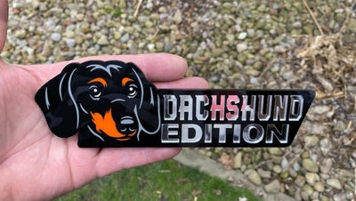 Dachshund teckel Auto Badge Autoembleem