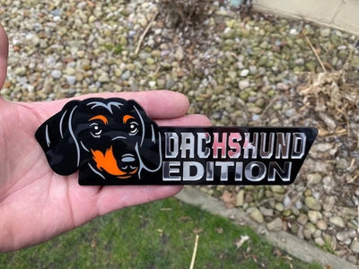 Dachshund teckel Auto Badge Autoembleem