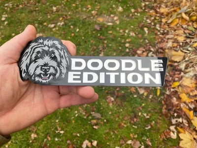 Goldendoodle Auto Badge Autoembleem