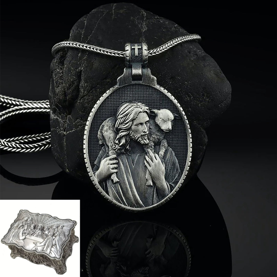 Herder Jezus Christus met Lam Christelijke Ketting