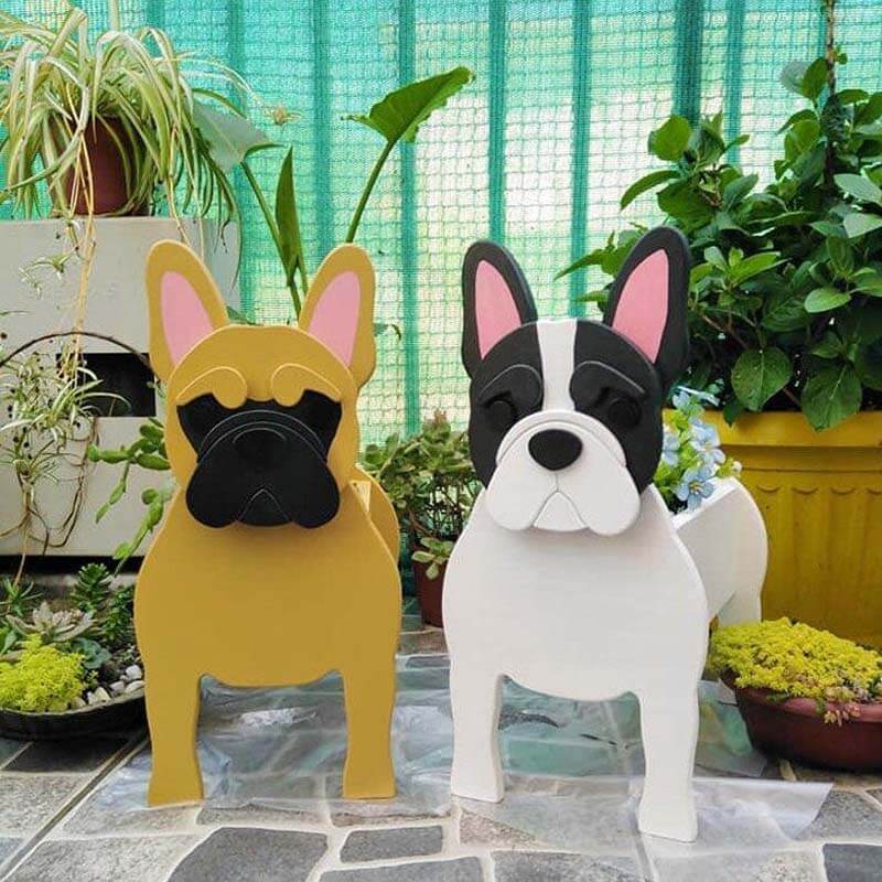 Franse Bulldog (Geel) Planter