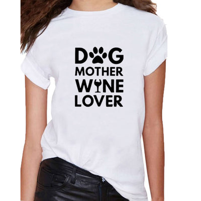 Hond Moeder Wijn Liefhebber t-Shirt