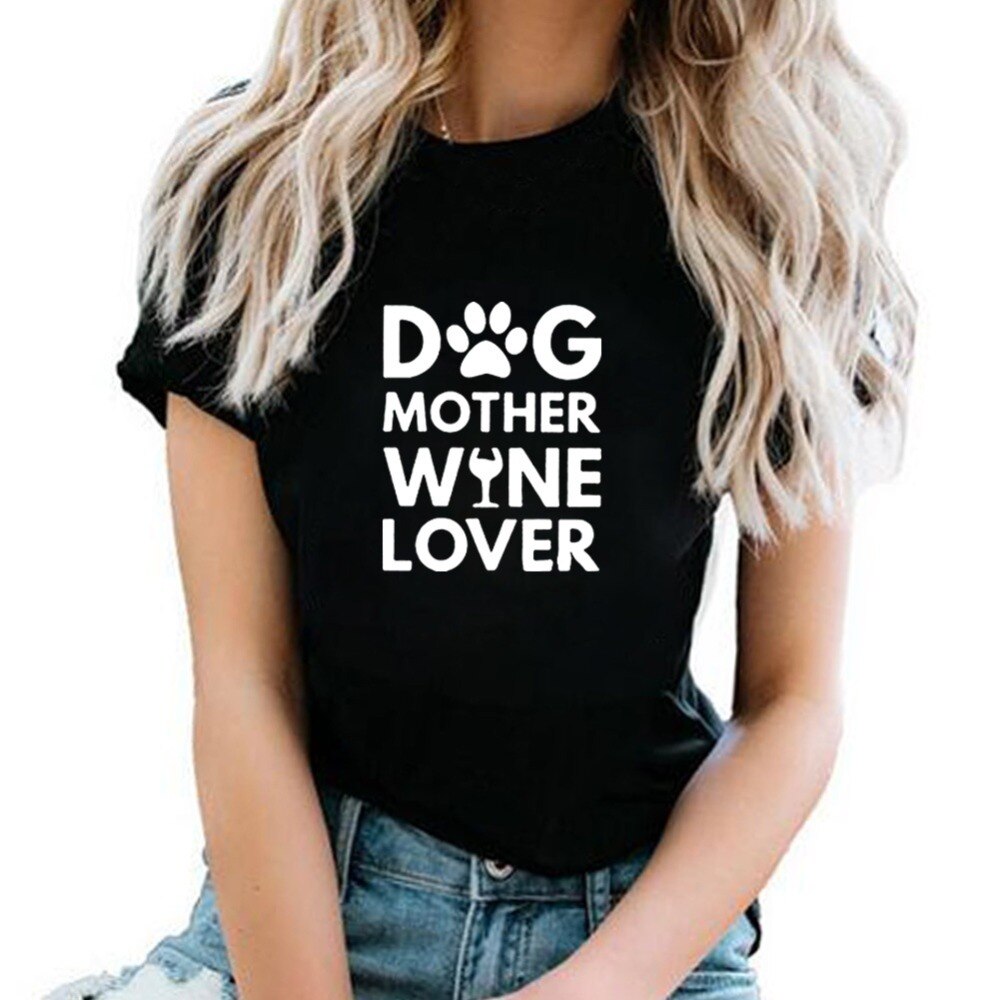 Hond Moeder Wijn Liefhebber t-Shirt