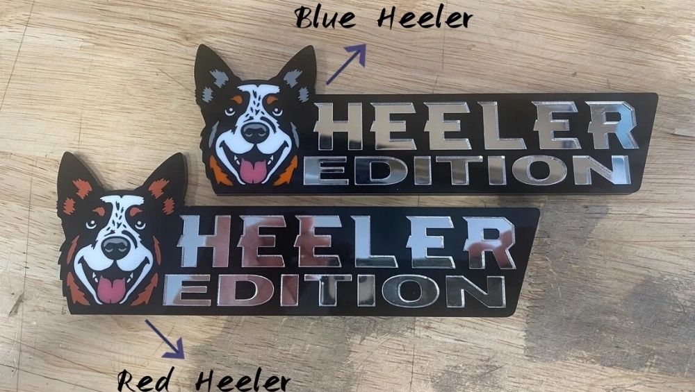 Blue Heeler Auto Badge Autoembleem