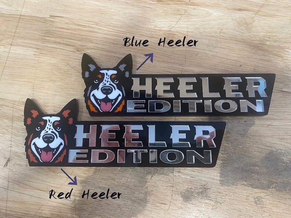 Red Heeler Auto Badge Autoembleem