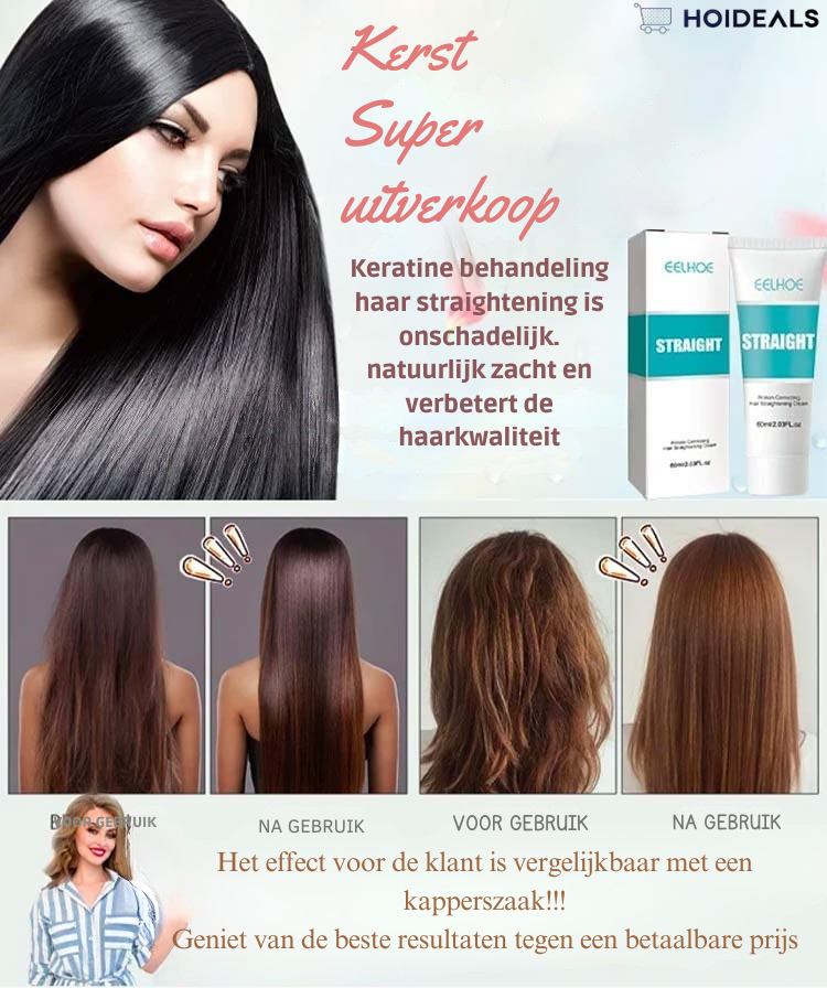 ⏳Beperkte tijd 50% korting💥2025 New Upgrade Keratin Treatment Hair Smoothing Cream