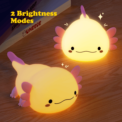 Axolotl Night Light LED Squishy Tap Lamp Best Gift for Baby and Girl