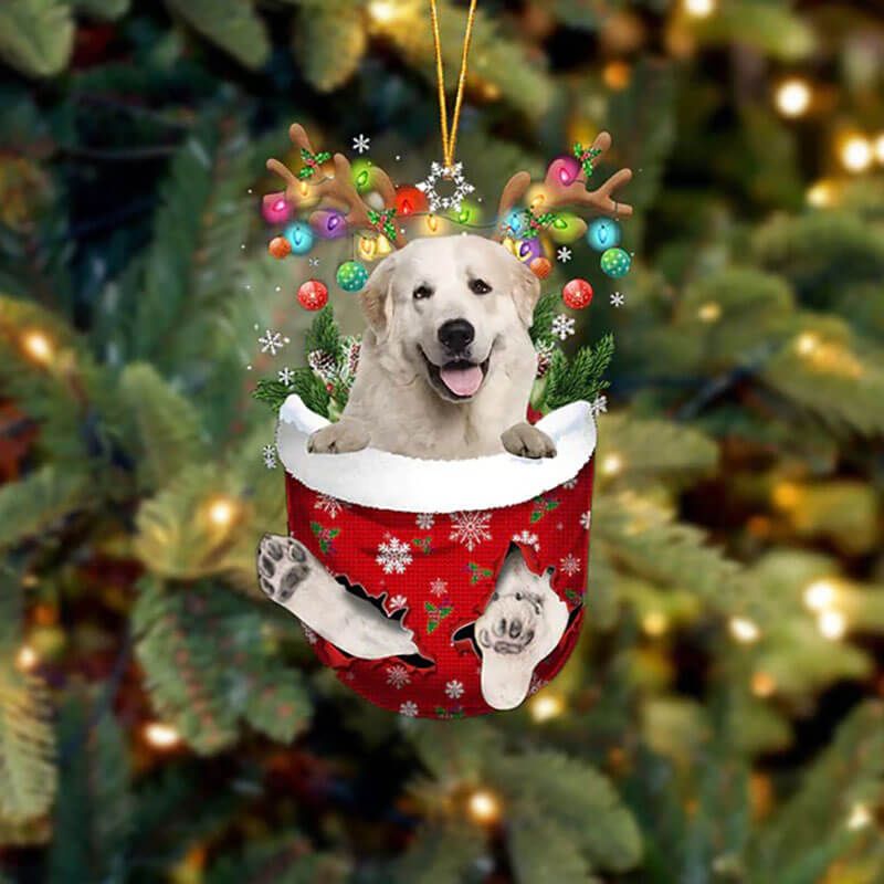 Great Pyrenees In Sneeuw Zak Ornament