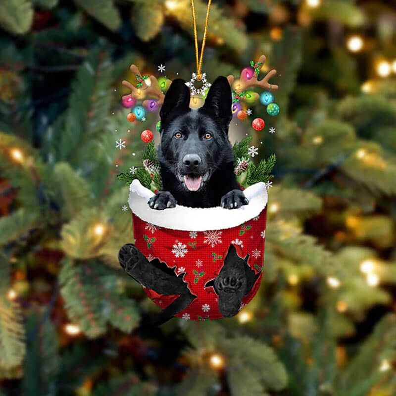 German Shepherd In Sneeuw Zak Ornament