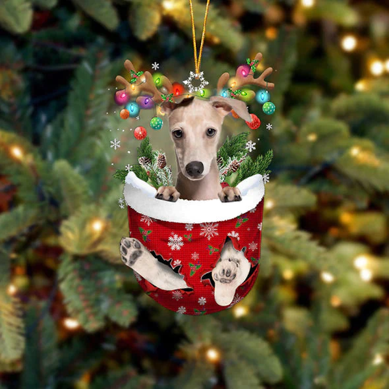 Italian Greyhound In Sneeuw Zak Ornament