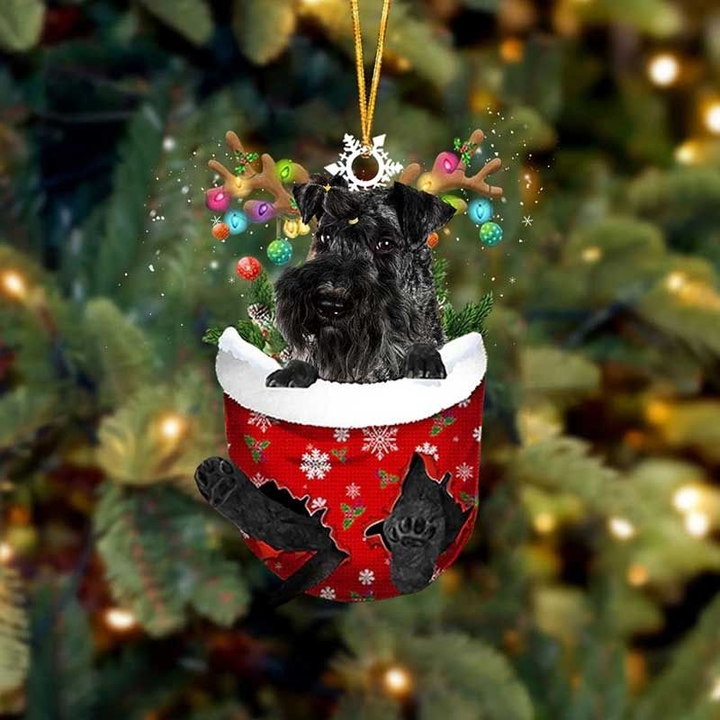 Kerry Blue Terriers In Sneeuw Zak Ornament