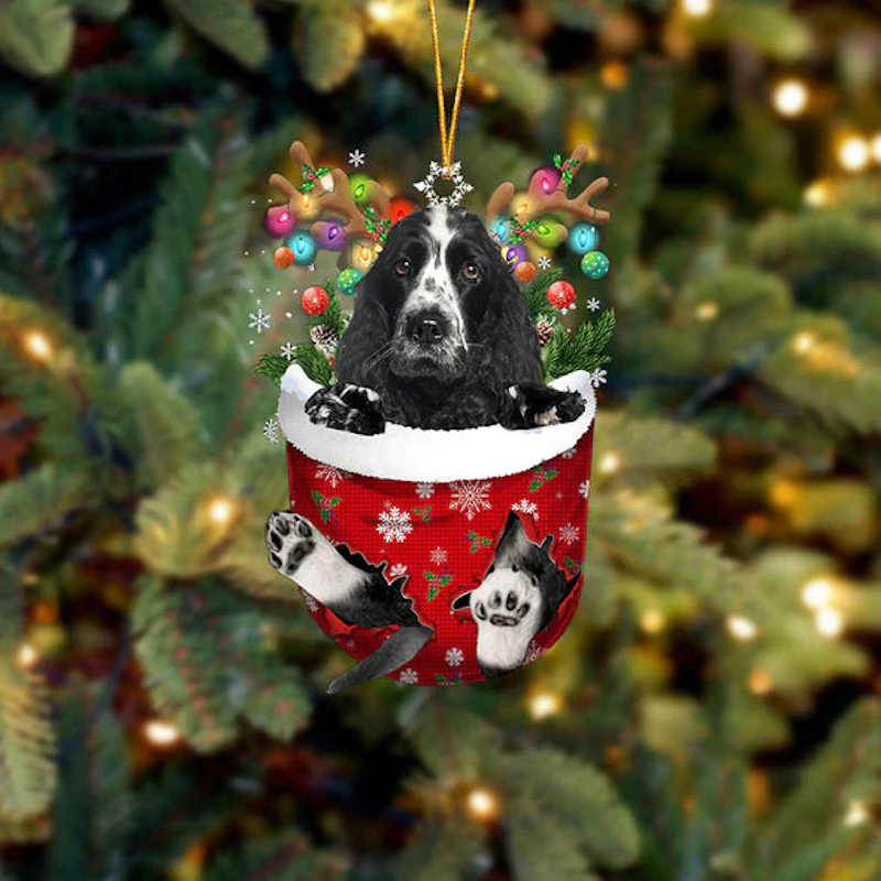 Cocker Spaniel In Sneeuw Zak Ornament