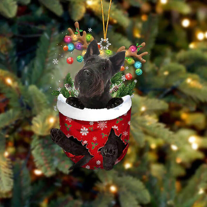 Scottish Terrier In Sneeuw Zak Ornament