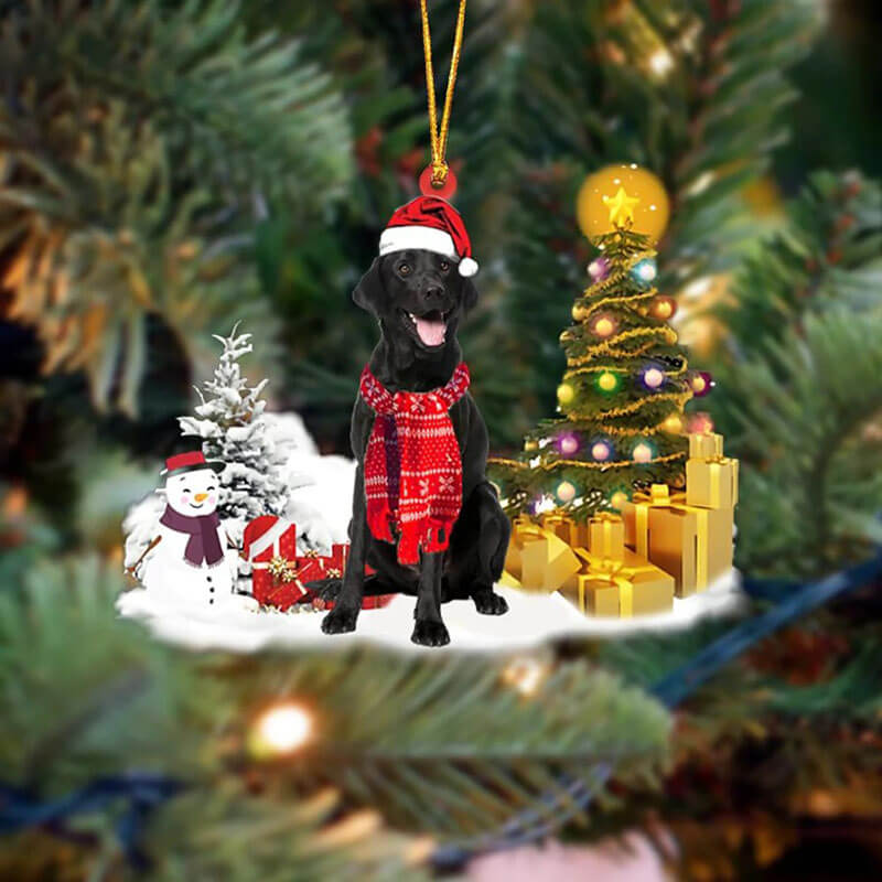 Labrador Retriever Sneeuwpop Kerst Ornament