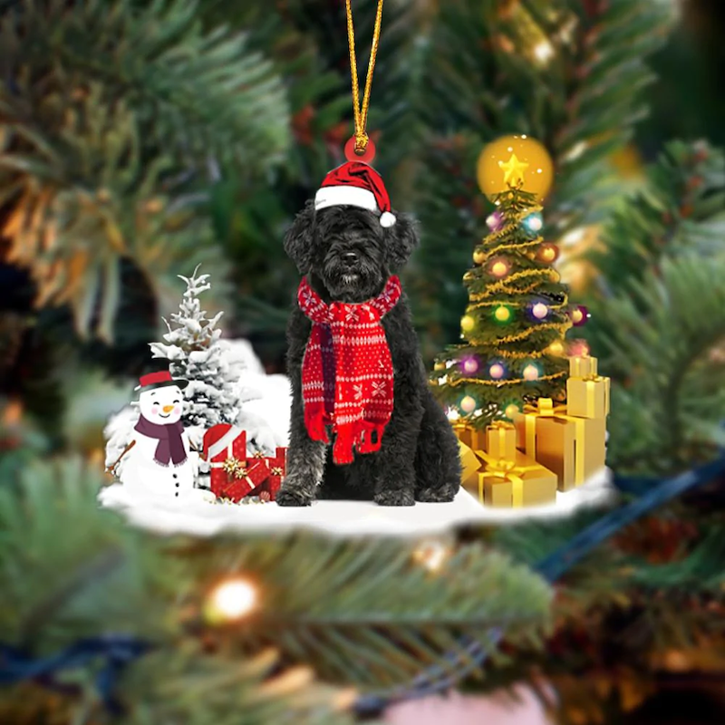 Portuguese Water Dog Sneeuwpop Kerst Ornament