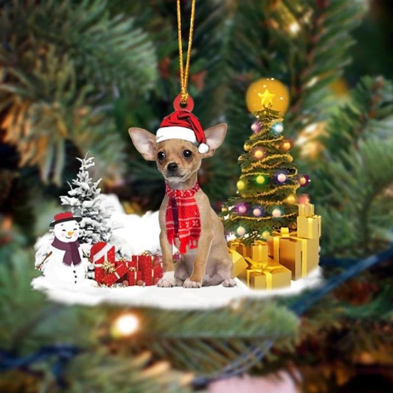 Chihuahua Sneeuwpop Kerst Ornament