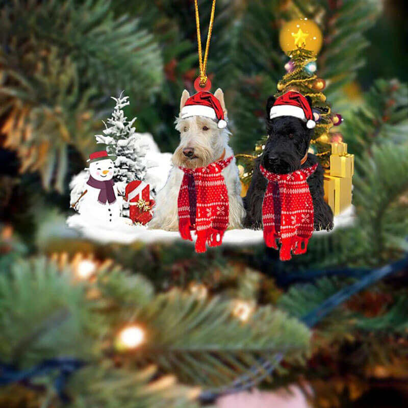 Scottish Terrier Sneeuwpop Kerst Ornament