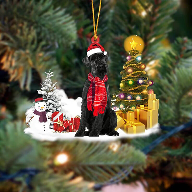 Schnauzer Sneeuwpop Kerst Ornament