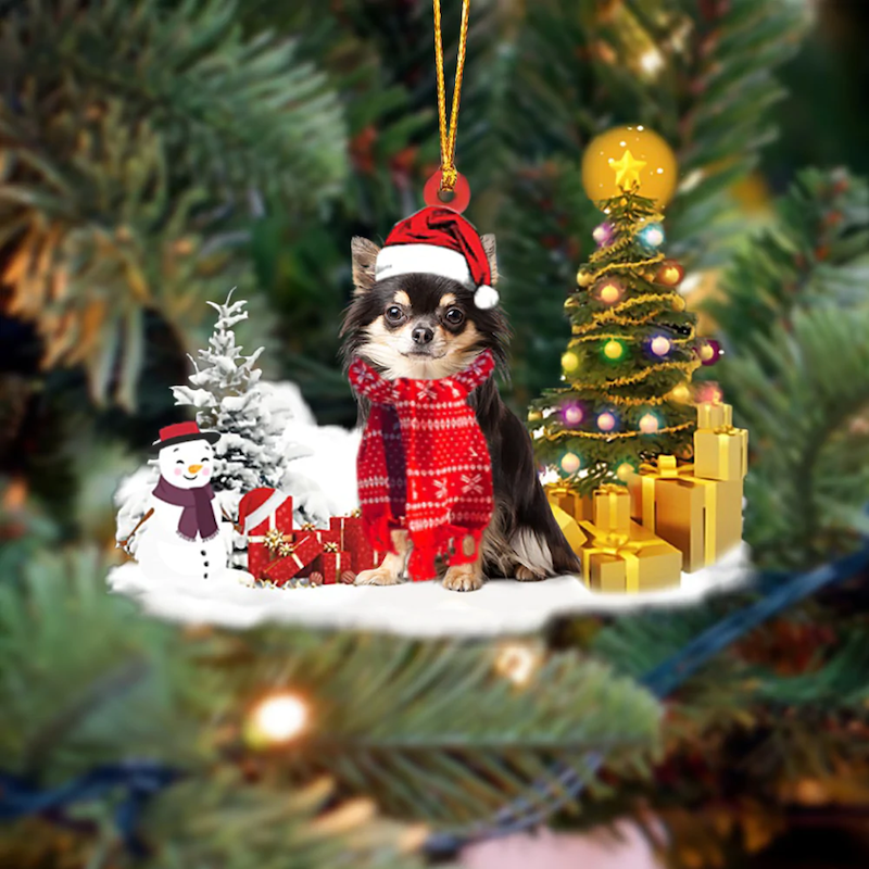 Chihuahua Sneeuwpop Kerst Ornament