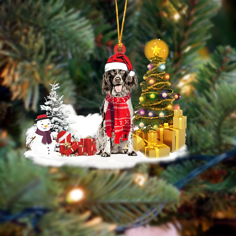 English Springer Spaniel Sneeuwpop Kerst Ornament