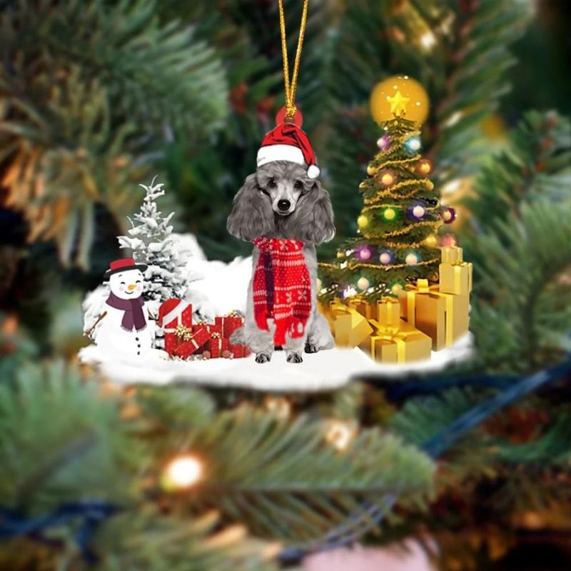 Poodle Sneeuwpop Kerst Ornament