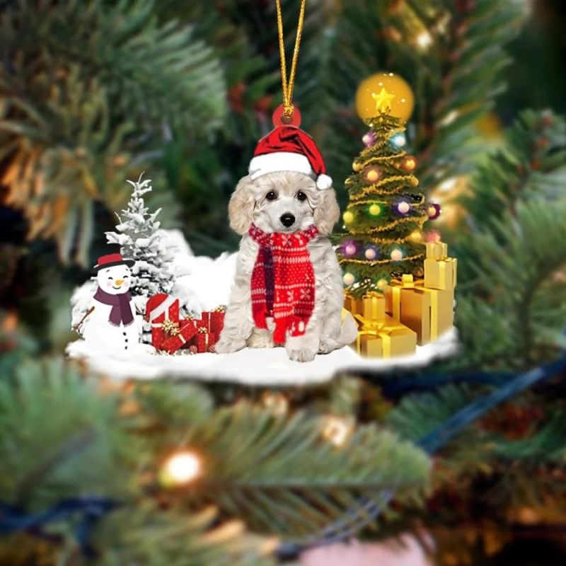 Poodle Sneeuwpop Kerst Ornament