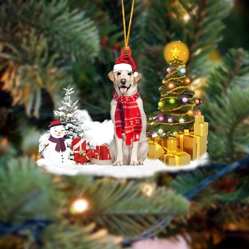 Labrador Retriever Sneeuwpop Kerst Ornament