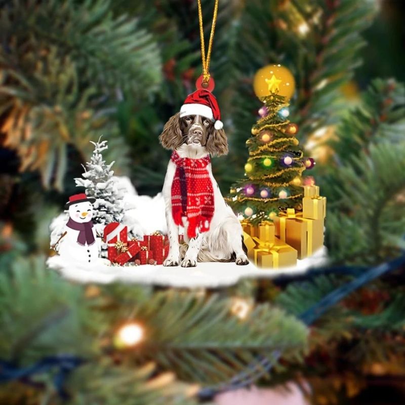 English Springer Spaniel Sneeuwpop Kerst Ornament