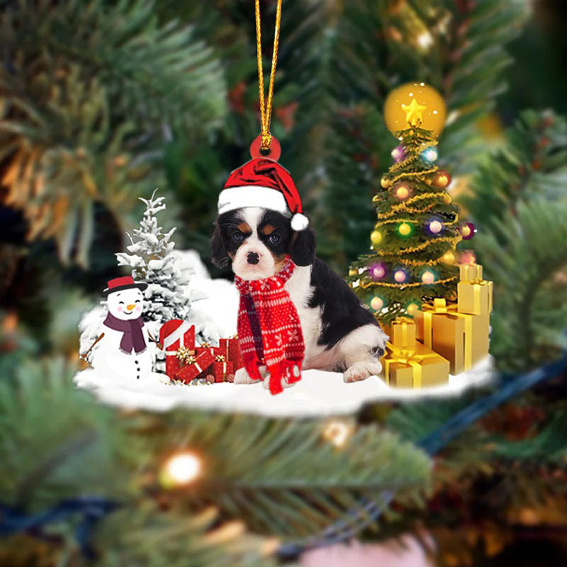 Cavalier King Charles Spaniel Sneeuwpop Kerst Ornament