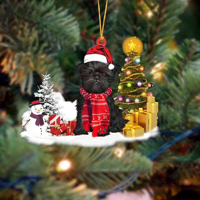 Affenpinschers Dog Sneeuwpop Kerst Ornament