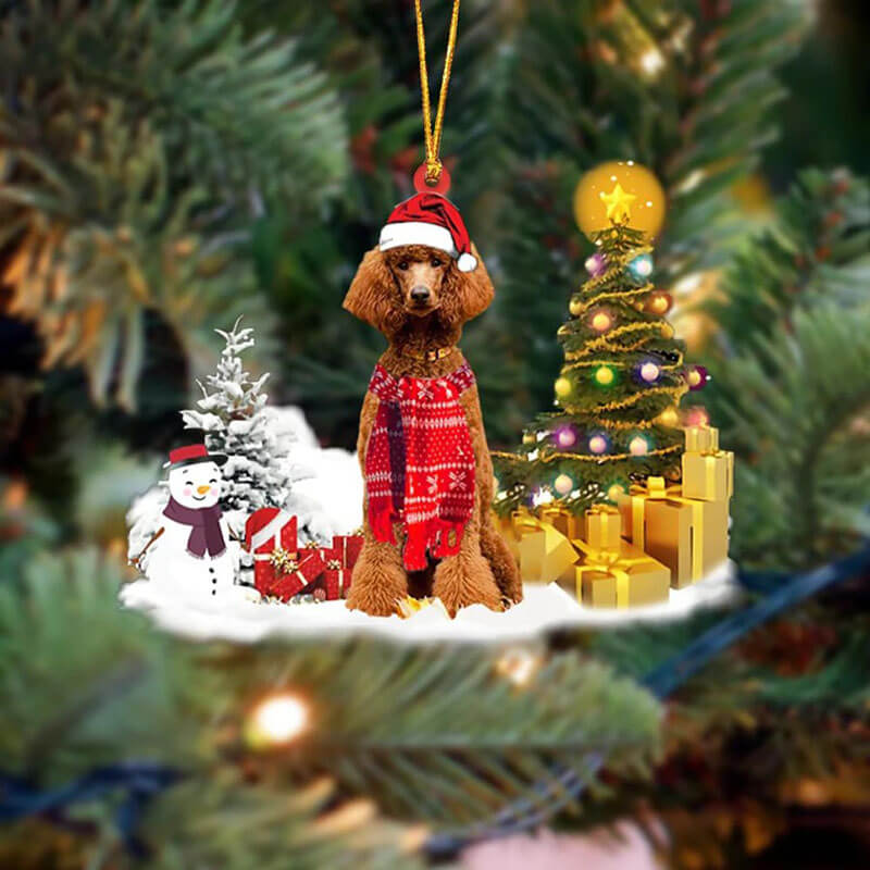 Poodle Sneeuwpop Kerst Ornament