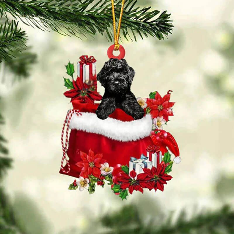 Cavapoo In Cadeauzakje Kerstornament