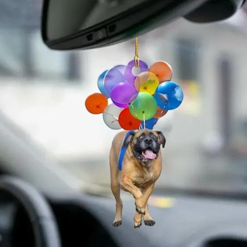 Engelse Mastiff Vliegen met Bubbels Autohanger