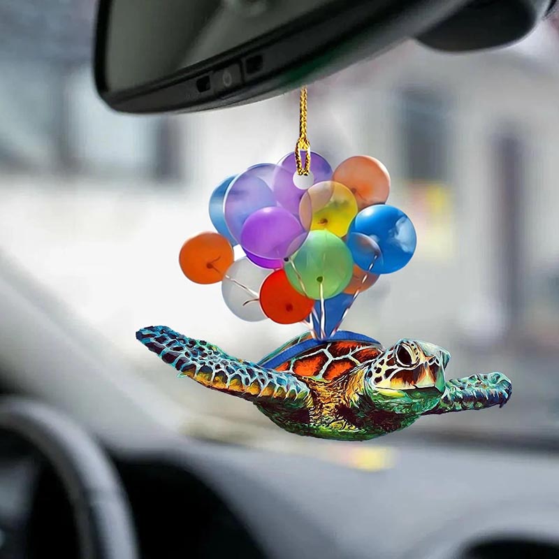 Turtle Vliegen met Bubbels Autohanger