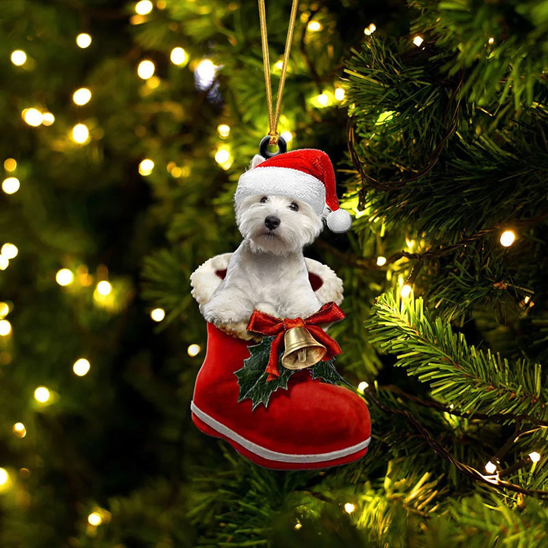 West Highland Wit Terrier in Kerstschoen Ornament