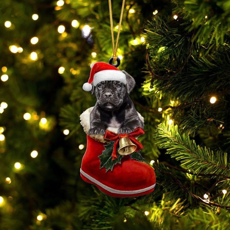 Cane Corso in Kerstschoen Ornament