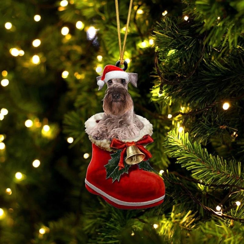 Cesky Terrier in Kerstschoen Ornament