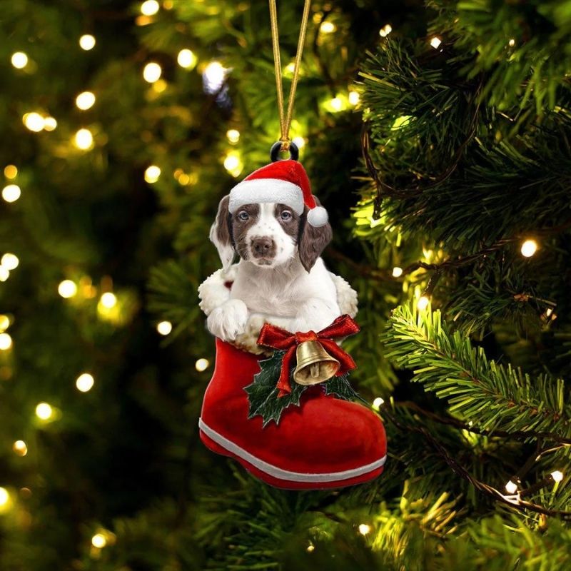 English Springer Spaniel in Kerstschoen Ornament