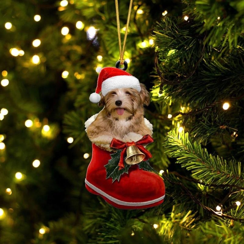 Havanese in Kerstschoen Ornament