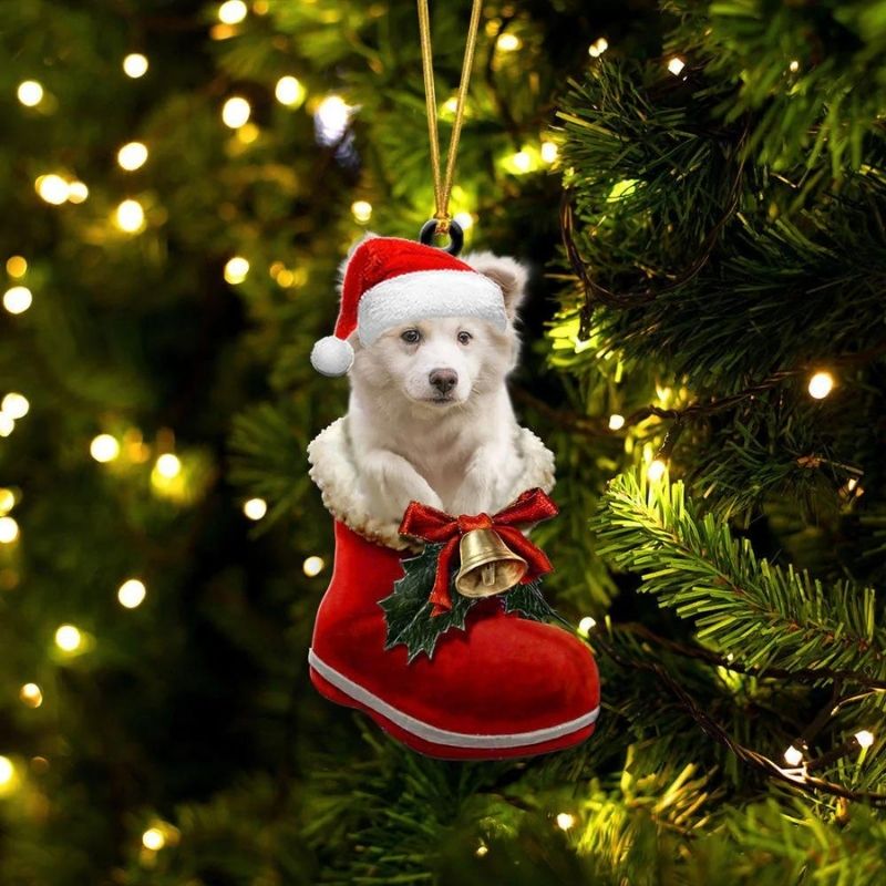 Icelandic Sheepdog in Kerstschoen Ornament