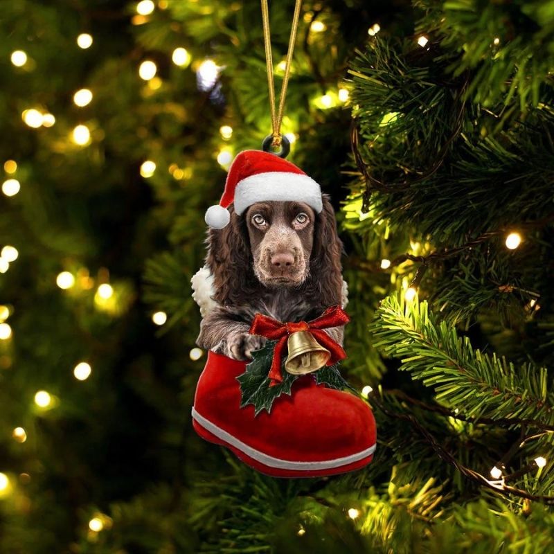 Boykin Spaniel in Kerstschoen Ornament