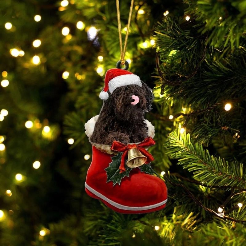 Puli Dog in Kerstschoen Ornament