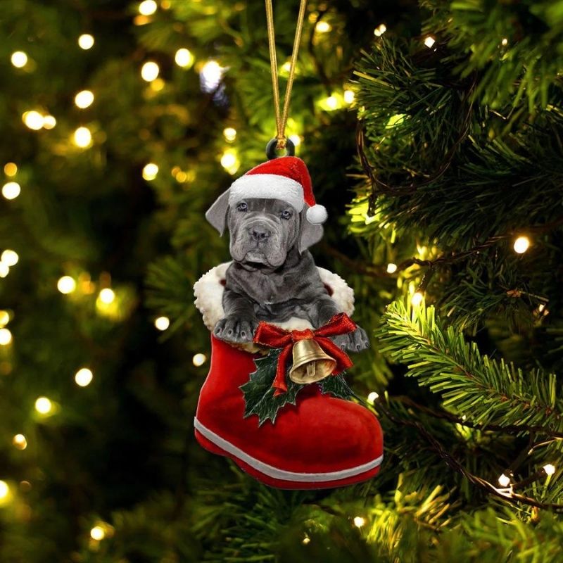 Neapolitan Mastiff in Kerstschoen Ornament