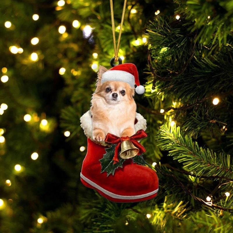 Chihuahua  in Kerstschoen Ornament