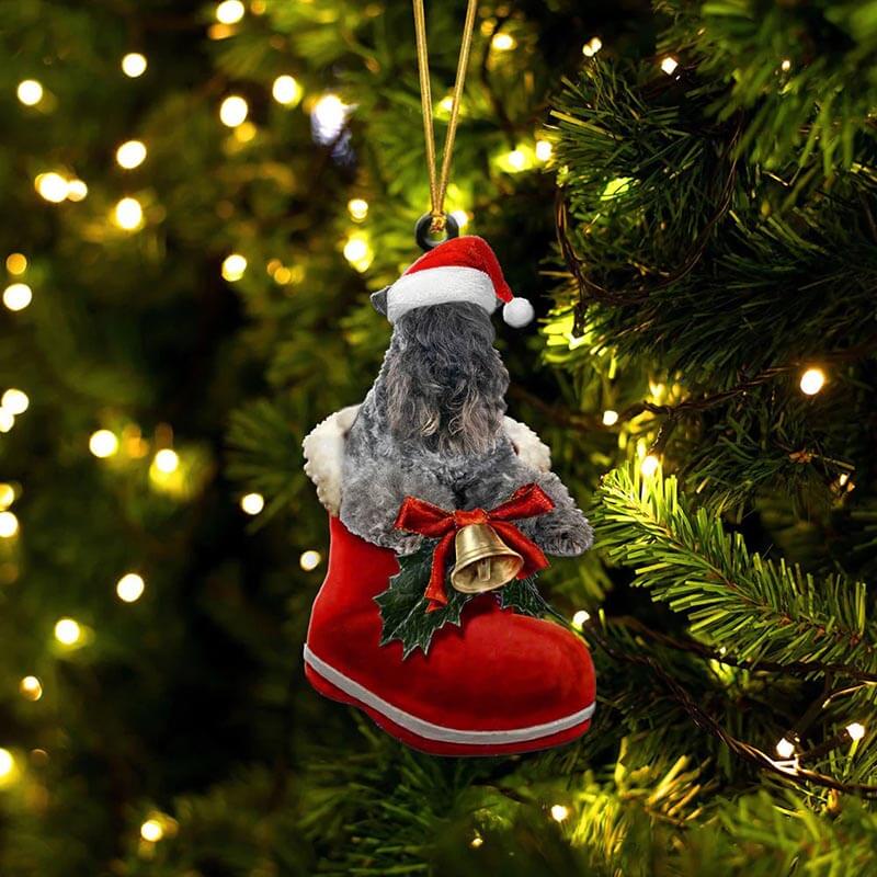 Kerry Blue Terriers in Kerstschoen Ornament