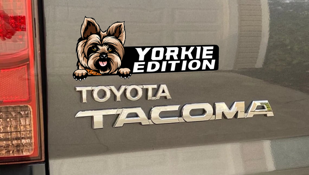 Yorkie Auto Badge Autoembleem