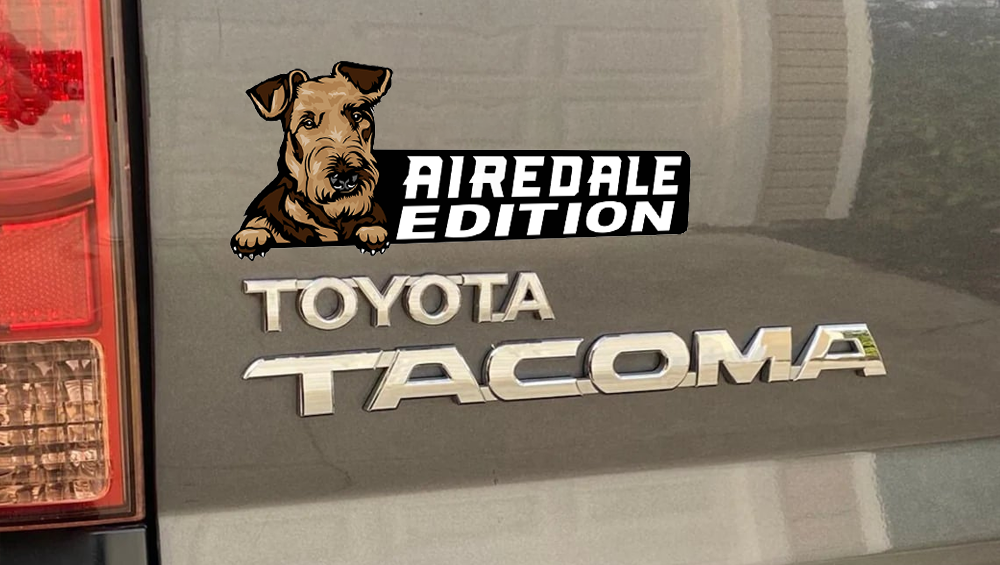 Airedale Terrier Auto Badge Autoembleem