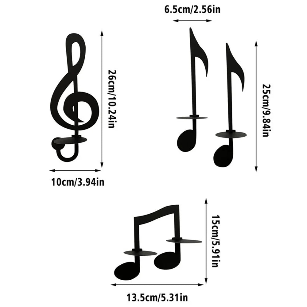 Kaarsenhouder Muziek | Wanddecoratie