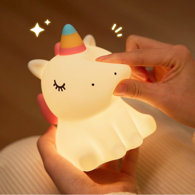 Unicorn Night Light LED Squishy Tap Lamp Best Gift for Baby and Girl