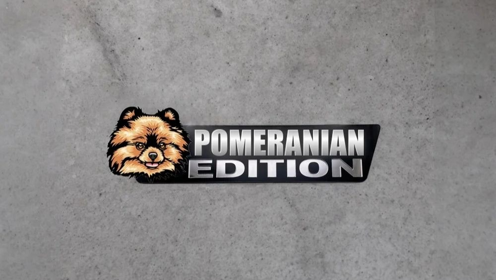 Pomeranian Auto Badge Autoembleem